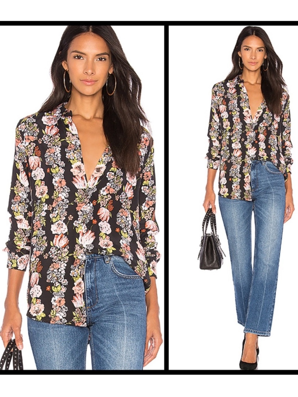 Equipment Signature Silk Floral Button down